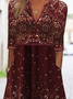 Casual Ethnic Party Floral Design Women Dress