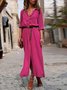 Women's Panelled 3/4 Sleeves Stylish Dress