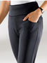 Fleece Warm Elastic Waist Casual Pants