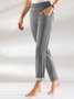Fleece Warm Elastic Waist Casual Pants