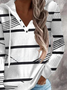 Striped Casual Hoodie Sweatshirt