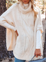 Wool/Knitting Plain Casual Loose Sweater