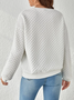 Casual Plain Cotton-Blend Sweatshirt