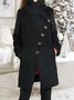 Shawl Collar Buttoned Loose Casual Overcoat