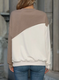 Color Block Casual Regular Fit Cotton-Blend Sweatshirt