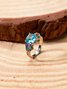 Multicolored Gemstone Square Princess Ring Wedding Rings