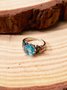 Multicolored Gemstone Square Princess Ring Wedding Rings