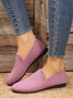Breathable Mesh Fabric Plus Size Casual Slip On Flat Shoes