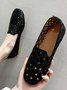 Floral Embroidered Slip On Casual Soft Loafers Fashion Shoes