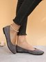 Simple Style Plain Color Faux Suede Flat Shallow Shoes
