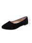 Simple Style Plain Color Faux Suede Flat Shallow Shoes