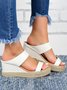 Beach vacation Straw Wedges Sandals