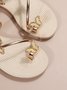 Rhinestone & Butterfly Decor Toe Ring Strappy Sandals