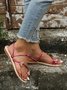 Rhinestone & Butterfly Decor Toe Ring Strappy Sandals