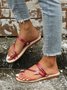 Rhinestone & Butterfly Decor Toe Ring Strappy Sandals