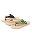 Vacation Floral Pattern Braided Strap Beach Flip Flops