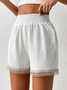 Linen Linen Plain Loose Shorts