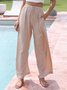 Casual Cotton And Linen Drawstring Pants