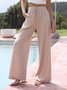 Casual Cotton And Linen Drawstring Pants