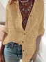 Women's Shirt Blouse Lace Floral Button Long Sleeve Daily Weekend Streetwear Casual Standing Collar Regular