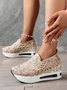 Fashion Sequin Breathable Mesh Slip On Platform Sneakers