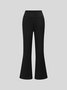 Bootcut Yoga Pants High Waist Flare Pants Stretch Bootleg Solid Plus Size Workout Pants with Pockets