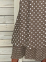 Women Polka Dots Sleeveless Summer Vacation Linen Cotton Midi Tank Dress