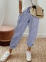 Striped Casual Loose Cotton Pants