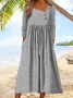 Jersey Casual Asymmetrical Loose Dress