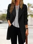 Lapel Collar Loose Woolen Casual Coat