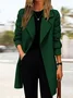 Lapel Collar Loose Woolen Casual Coat