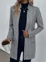 Casual Others Zipper Tweed Jacket