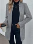 Casual Others Zipper Tweed Jacket