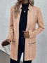 Casual Others Zipper Tweed Jacket