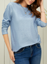 Women Striped Crew Neck Casual Long Sleeve Top