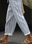 Striped Loose Casual Pants