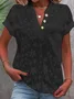 Simple Cotton And Linen Plain Loose Shirt