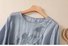 Cotton Plain Casual Crew Neck Blouse