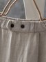 Women's Chinos Baggy Pants Cotton Side Pockets Baggy Mid Waist Ankle-Length