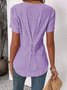 Notched Simple Cotton Shirt