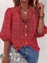 Women Polka Dots Blouse Shirts Casual 