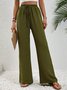 Plain Casual Loose Pants