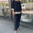Color Block Casual Two-Piece Set