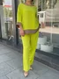 Color Block Casual Two-Piece Set