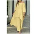 Cotton Loose Casual Plain Two-Piece Set