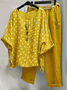 Casual Polka Dots Two-Piece Set