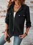 Loose Plain Others Casual Jacket