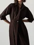Linen Regular Fit Dress With No
