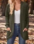 Casual Loose Plain Others Cardigan