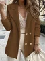 Plain Shawl Collar Casual Regular Fit Blazer